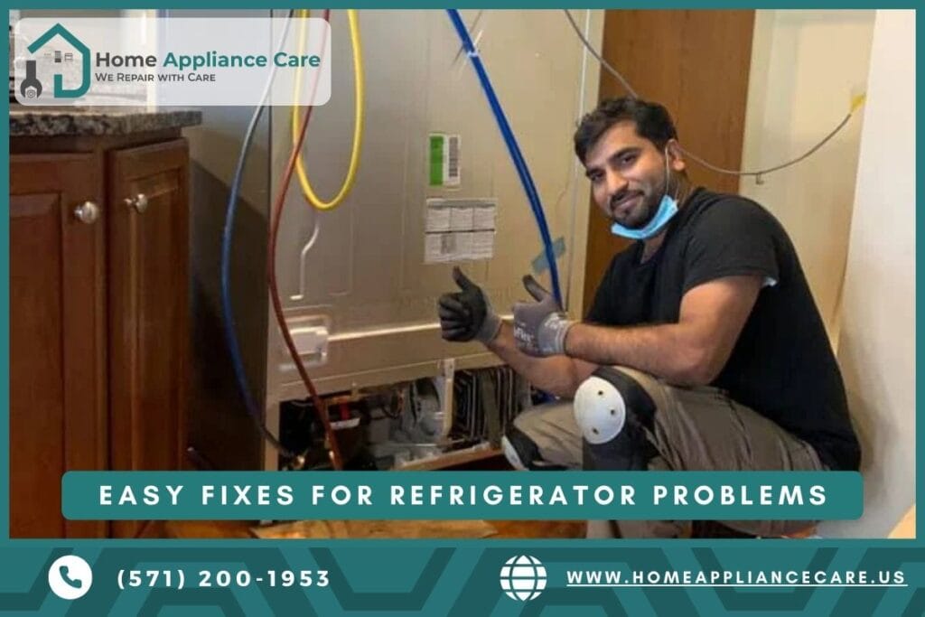 a Home Appliance Care technician fixed the refrigerator.