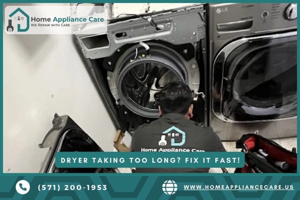 a Home Appliance Care technician fixing a washing machine