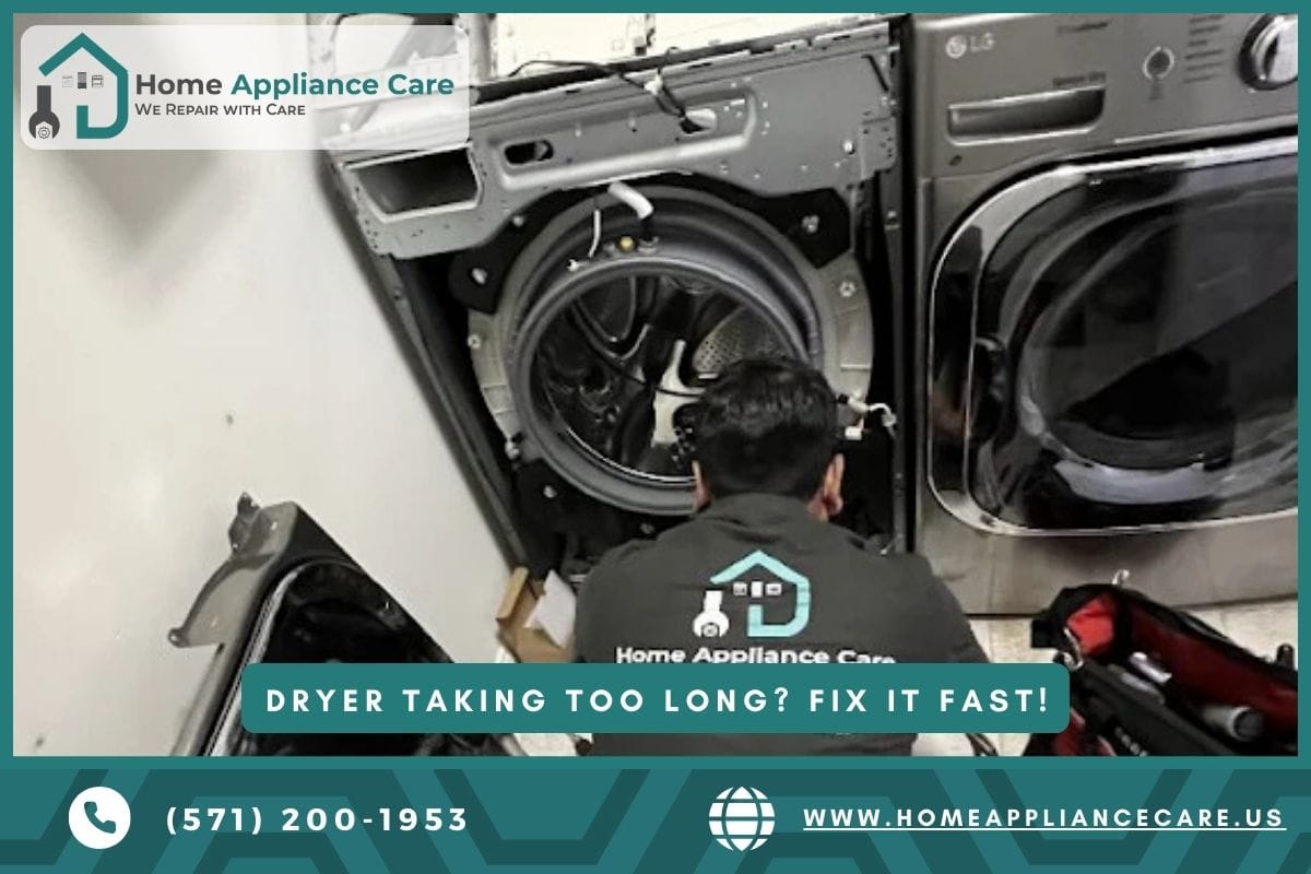 a Home Appliance Care technician fixing a washing machine