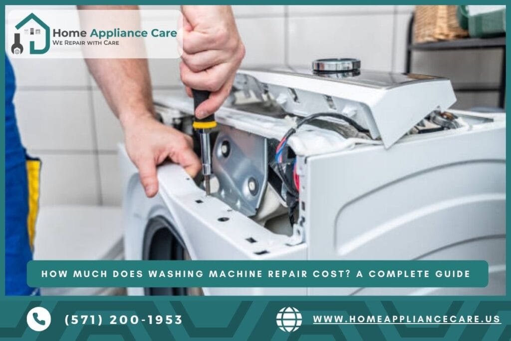 a Home Appliance Care technician repairing washing machine