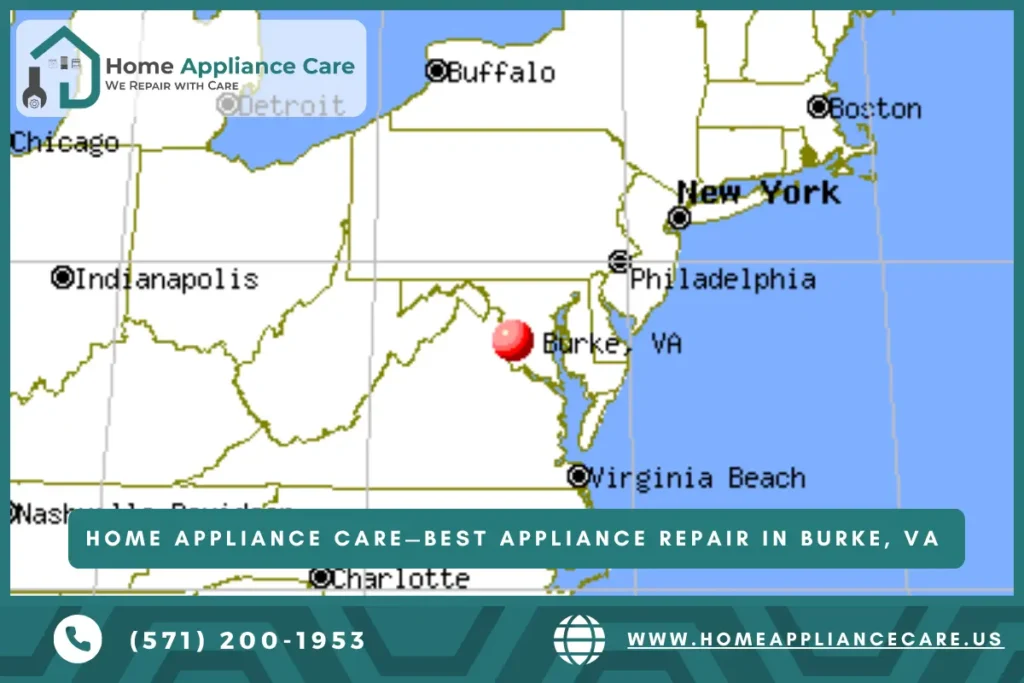 a map of Burke, VA