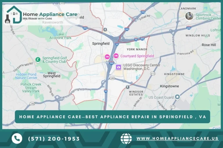 map of appliance repair in Springfield