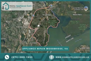 a map of Woodbridge, VA