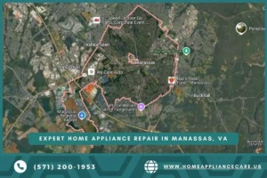 Map of appliance repair in Manassas