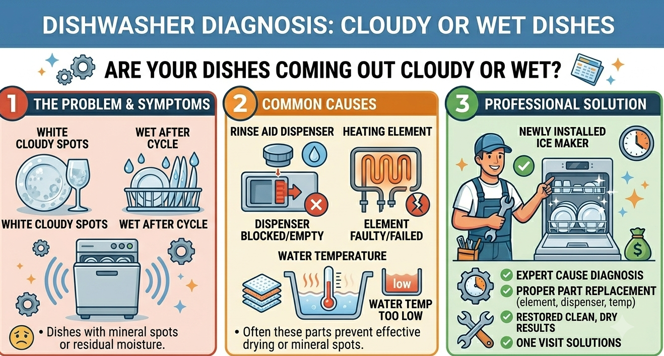 Dishwasher repair infographics